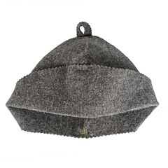 Bath Attendant Gray Sauna Hat. Blended Wool