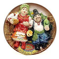 Ceramic Decorative Plate - We’re Coming to Visit! | Ukrainian Folk Art