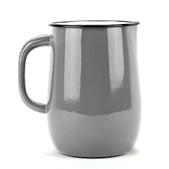 Ash Gray Vintage Enamel Jug Pitcher