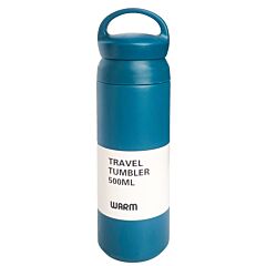 Dark Blue Insulated Travel Tumbler with Lid