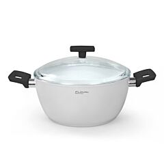 Italian Ceramic Non-Stick Deep Stew Pot with Glass Lid – Flonal ONICE