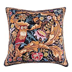 Forest Owl William Morris Tapestry Pillow 