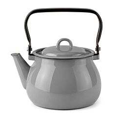 Ash Gray Vintage Enamel Kettle 2.7 qt