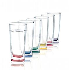 Highball Glasses Set of 6 Sterling Rainbow