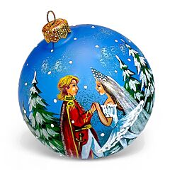 Collectible Hand-Painted Glass Ornament – The Nutcracker and Marie | Premium 360° Holiday Design