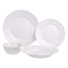 Glass Dinnerware Set 16 pcs Service for 4 Louis XV