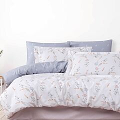 Perimelis 100% Cotton Sateen Duvet Cover Set of 5