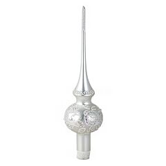 Silver Branch Glass Christmas Tree Top