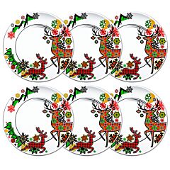 Scandinavia Glass Dessert Plate Set of 6