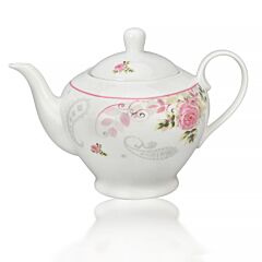 English Rose Porcelain Teapot 40 oz. 