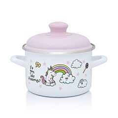 Little Unicorn Enamel Cooking Pot with Lid