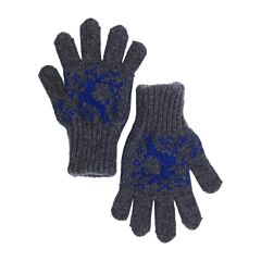 Deer Gray Wool Kids' Gloves in Size 13