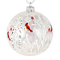 Frosted Forest Hand-Painted 360° Glass Christmas Ornament | Gift-Boxed