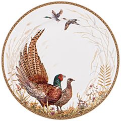 Pheasant Couple Decorative Porcelain Dinner Plate