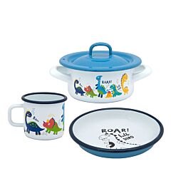 Little Dino Kids Enamel Set of 3