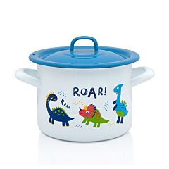 Little Dino Enamel Cooking Pot with Lid