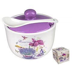 Provence Ceramic Sugar Bowl with Spoon