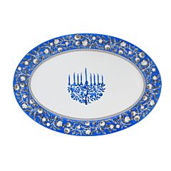 Hanukkah Porcelain Oval Serving Dish