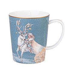 The Snow Queen Gerda Blue Porcelain Mug