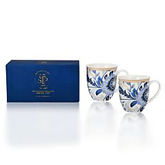 Melodie de Fleurs Porcelain Mug 13.5 fl. oz.  - Set of 2 in Gift Box