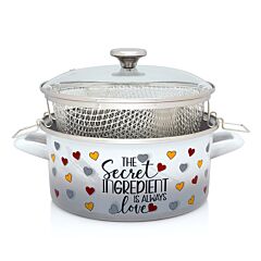 The Secret Ingredient Enamel Cooking Pot with Frying Basket