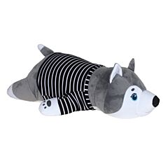 Husky in T-shirt Soft Plush Anti Stress Hugging Pillow
