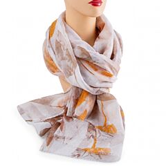Double-Sided Shawl Orange Watercolor Tulips