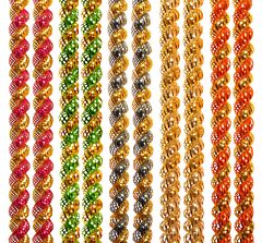 Tinsel Christmas Garland Set of 10