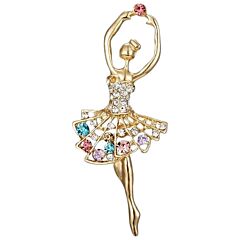 Ballerina Rhinestone Brooch