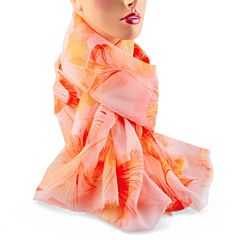 Double-Sided Shawl Orange Ginkgo Leaves