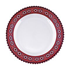 Slavic Pattern Porcelain Dessert Plate VISHIVANKA 8"