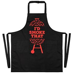 Cotton Apron with Pockets I'd Smoke That 