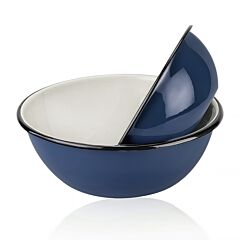 Valentine Navy Blue Enamel Bowl Set of 2