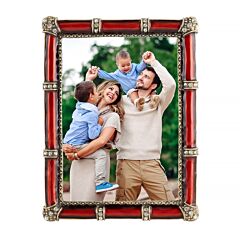 Rhinestone Red Enamel Picture Frame 5x7''