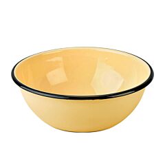 Cream Vintage Enamel Bowl