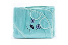 Terry Bath Towel for Kids Blue Bear