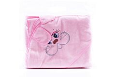 Terry Bath Towel for Kids Pink Bunny
