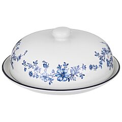 Blue Flowers Ceramic Serving Dish with Lid