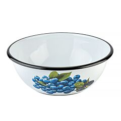 Blueberry Enamelware Serving and Mixing Bowl