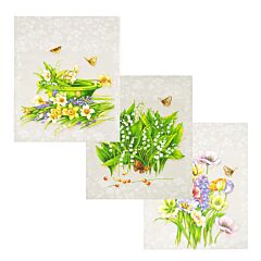 Cotton Kitchen Towels Set of 3 Spring Blooms