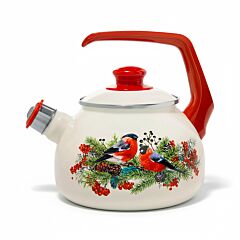 Bullfinch Vintage Enamel Whistling Kettle