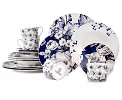 Azur de Limoges Bone China Dinnerware Set for 4 pers. in Gift Box