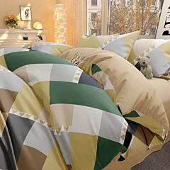Cotton Duvet Cover Set with 2 Pillowcases Diamond Serenity