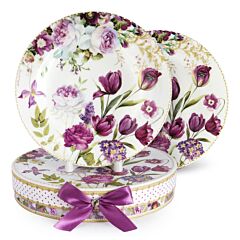 Tulip New Bone China Dessert Plate Set of 2 in Gift Box