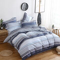 Gray Duvet Cover Set with 2 Pillowcases
