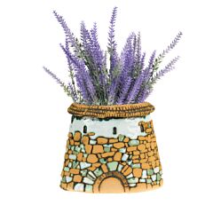 Medieval Tower Handmade Ceramic Planter Pot