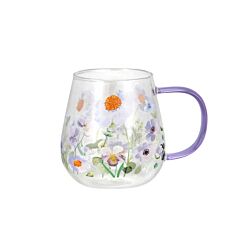 Chamomile Heat Resistant Glass Mug