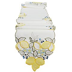 Zesty Lemons Ornament Satin Feel Table Runner