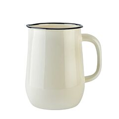 Ivory Vintage Enamel Jug Pitcher