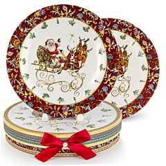 Christmas Miracle Porcelain Dessert Plate Set of 2 in Gift Box